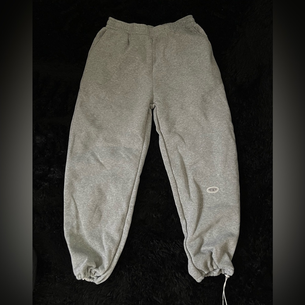 Light gray fuzzy sweatpants